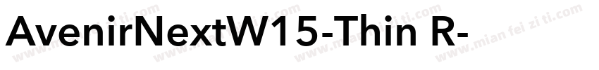 AvenirNextW15-Thin R字体转换